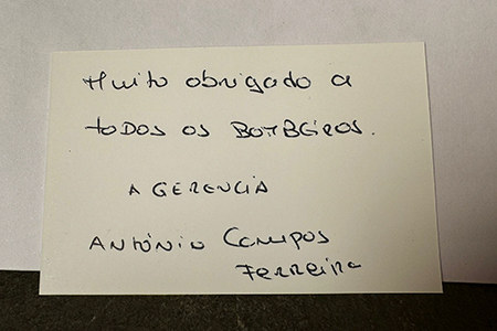 Agradecimento público - Combate aos incêndios